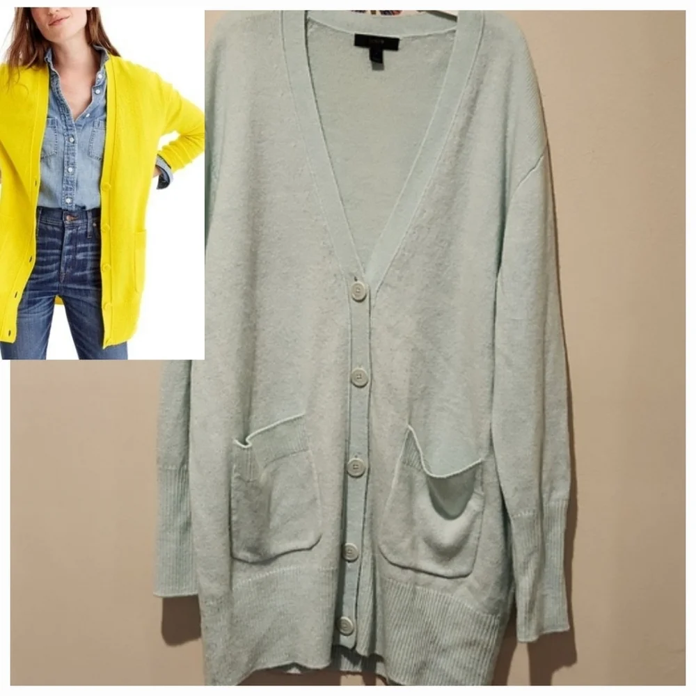 ❤️ J CREW OVERSIZED CARDIGAN SWEATER IN WOOL BLEND, SMALL